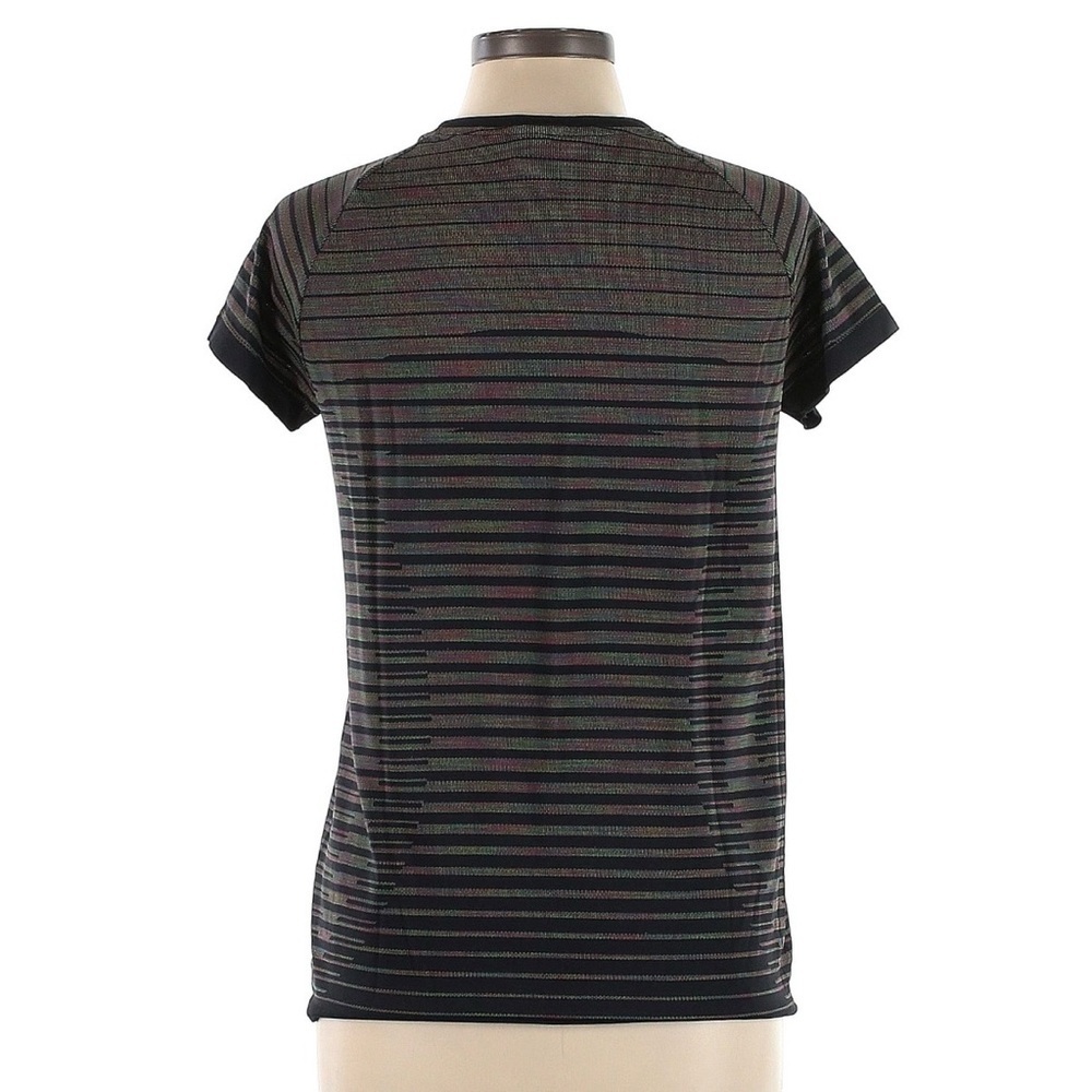 Odlo Women's Ceramicool Striped Short Sleeve Tee - Black - Picture 2 of 9